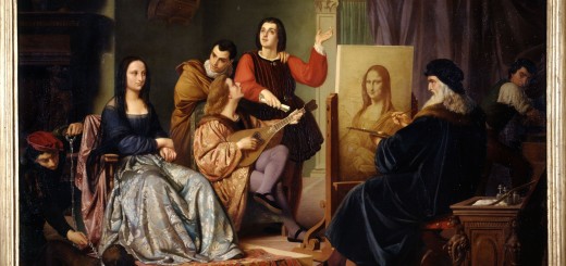 Cesare Maccari_Leonardo da Vinci malujący Mona Lisę_1863